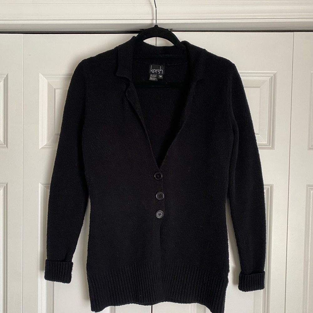 Vintage black boucle sweater - Picture 2 of 8